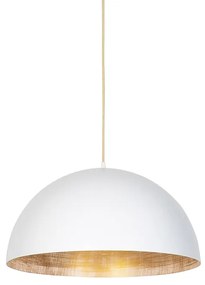 Priemyselné závesné svietidlo biele so zlatom 50 cm - Magna Eco