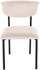 Stolička pre návštevy Gambell zamat - krémová