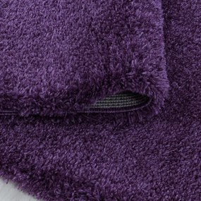 Koberec Fluffy Super Soft fialový kruh