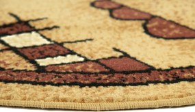 TA Koberec 7025B JEDNODUCHÝ SVETLÝ BÉŽOVÝ ATLAS PP OV Rozmer: 130x190 cm