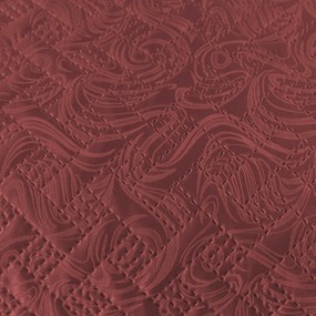 Prehoz na posteľ so vzorom WICKER vínový Rozmer: 170 x 210 cm