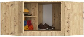 Nadstavec na rohovú šatníkovú skriňu CLP 100 cm dub artisan
