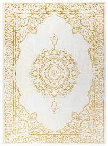 Koberec CORE 6268 Ramka, ornament - slonia kosť / zlatý