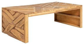 Konferenčný stolík, erózny tíkový masív 110x35x38 cm