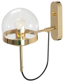 Toolight - Nástenná lampa E27 60W APP910-1W, zlatá, OSW-06678