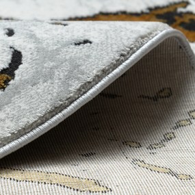 Dywany Łuszczów, Kusový koberec Allure 1963 white/gold kruh, 150x150 (priemer) kruh, biela, kancelária