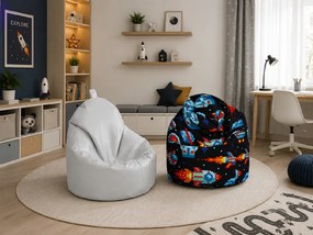 Set 2 sedacích vakov do detskej izby Yoko Sivý + Sako Rakety – polyester