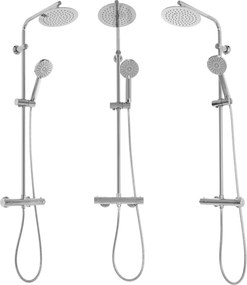 Rea Bliss, termostatická sprchová sada s hornou dažďovou sprchou, chrómová, REA-P8805