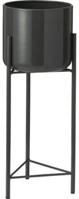 Súprava kovových stojanov na kvety Malvaro čierna, 3 ks
