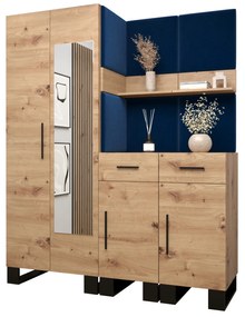 Predsieňová zostava Amanda 15 (dub artisan + modrá). Vlastná spoľahlivá doprava až k Vám domov. 1085988