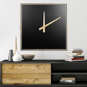 Dekoračné kovové nástenné hodiny v modernom štvorcovom štýle