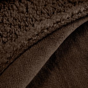 BUKLÉ DEKA TEDY 200X220 CM TMAVOHNEDÁ