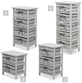 Tempo Kondela Komoda Ruby biela, 73 cm