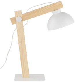 Stolná lampa OSLO 1xE27/15W/230V borovica/biela