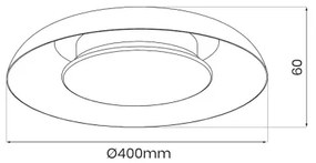 LED stropné svietidlo PIATTINO LED/30W/230V 3000/4000/6000K priemer 40 cm biele