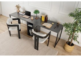 Písací stôl Twin Study Desk - Anthracite, Black