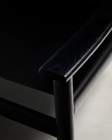 Čierne kožené kreslo Jan – Kave Home