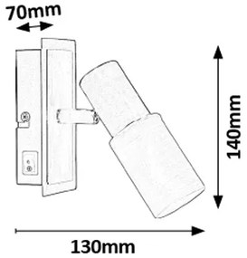 RABALUX Nástenné svietidlo LOGAN