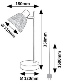 Rabalux 74018 - Stolná lampa FARELIA 1xE14/10W/230V