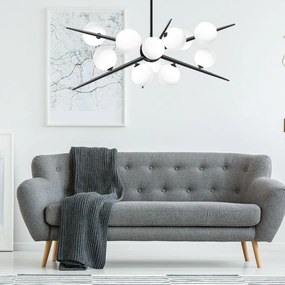 Toolight Tolight, stropné svietidlo 8xG9 APP999-12CP, čierna, OSW-05552