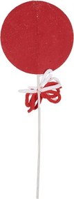 Bielo-červený vianočný zápich lízanky Lollipop - 15*1*41 cm