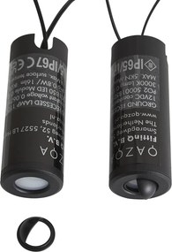 12V systém čierny 10 m s 5 zemnými bodovými svetlami vrátane LED IP44 - Voltaire Linsey