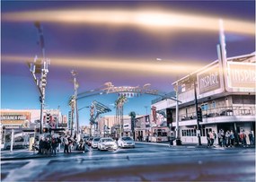 Sklenený obraz ulice v Las Vegas (70x50 cm)