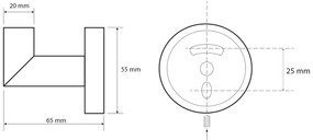Sapho Sapho, X-ROUND BLACK háčik, čierna matná, XR208B
