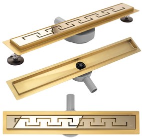 Rea Pro, lineárny odtokový žľab 70cm GREEK, zlatá lesklá, REA-G8028