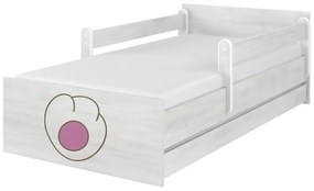 Raj posteli Detská posteľ " gravírovaná labka mačičky " MAX XL biela