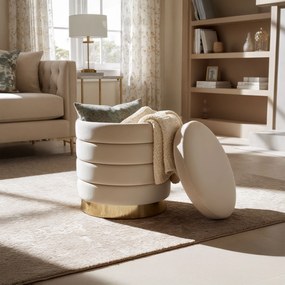 Taburet Luna krémový