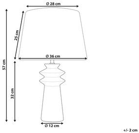 Keramická stolná lampa čierna MORANT Beliani