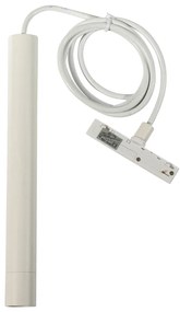 Moderné biele závesné svietidlo pre 1-fázový koľajnicový systém - Slimline Keno