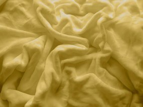 Plachta mikroplyš SOFT 90x200 cm horčicová