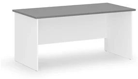 Kancelársky písací stôl rovný PRIMO WHITE, 1600 x 800 mm, biela/grafit