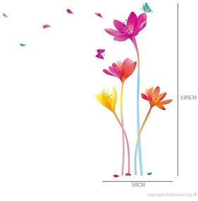 Sada samolepiek Ambiance Rainbow Flowers