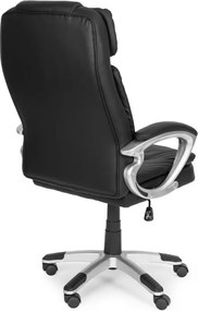 Otočná kancelárska stolička s dvojitým čalúnením a nastaviteľnou výškou, čierna