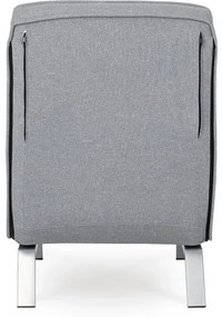 Kreslo pohovka rozkladacia PRATO sivá - vintino.sk