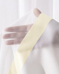 Záclona s riasením WAVE farba produktu krémová látka polopriehľadný