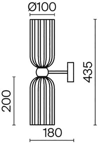 Maytoni MOD302WL-02W - Nástenné svietidlo ANTIC 2xE14/40W/230V zlatá/biela