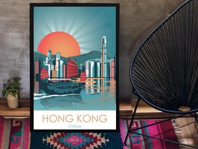 Poster Hong Kong - Poster A3 + čierny rám (46,8€)