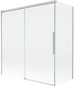 Mexen Rox, 2-krídlová posuvná vaňová zástena 150 + 70 x 150 cm, 8mm číre sklo, oceľový profil, 8C9-150-070-97-00