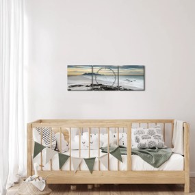Obraz - Robben Island (s hodinami) (90x30 cm)