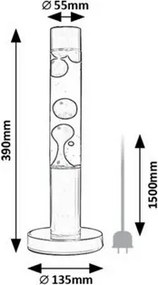 Rabalux 76028 dekoratívna lávová stolná LED lampa Lavastic, červená