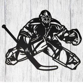 DUBLEZ | Darček pre hokejistu - Drevený obraz Brankár