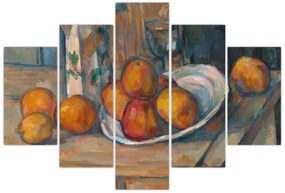 Obraz - Paul Cézanne, Still Life with Milk Jug and Fruit, reprodukcia (150x105 cm)