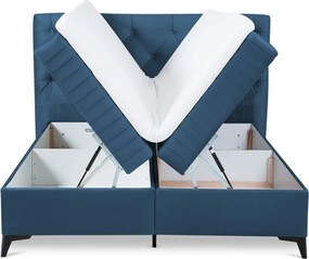 Posteľ Lusaka 180x200 cm, námornická modrá látka