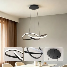 Brilagi - Stmievateľný LED luster na lanku INFINITY LED/55W/230V 50x50 cm čierny + DO