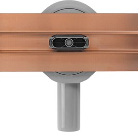 Rea Neox Pro Slim, sprchový odtokový žľab 80cm s otočným sifónom o 360stupňov, medená matná, REA-G4807
