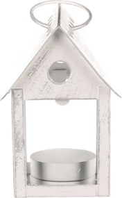 Lampáš vtáčia búdka s LED osvetlením biely LUC318